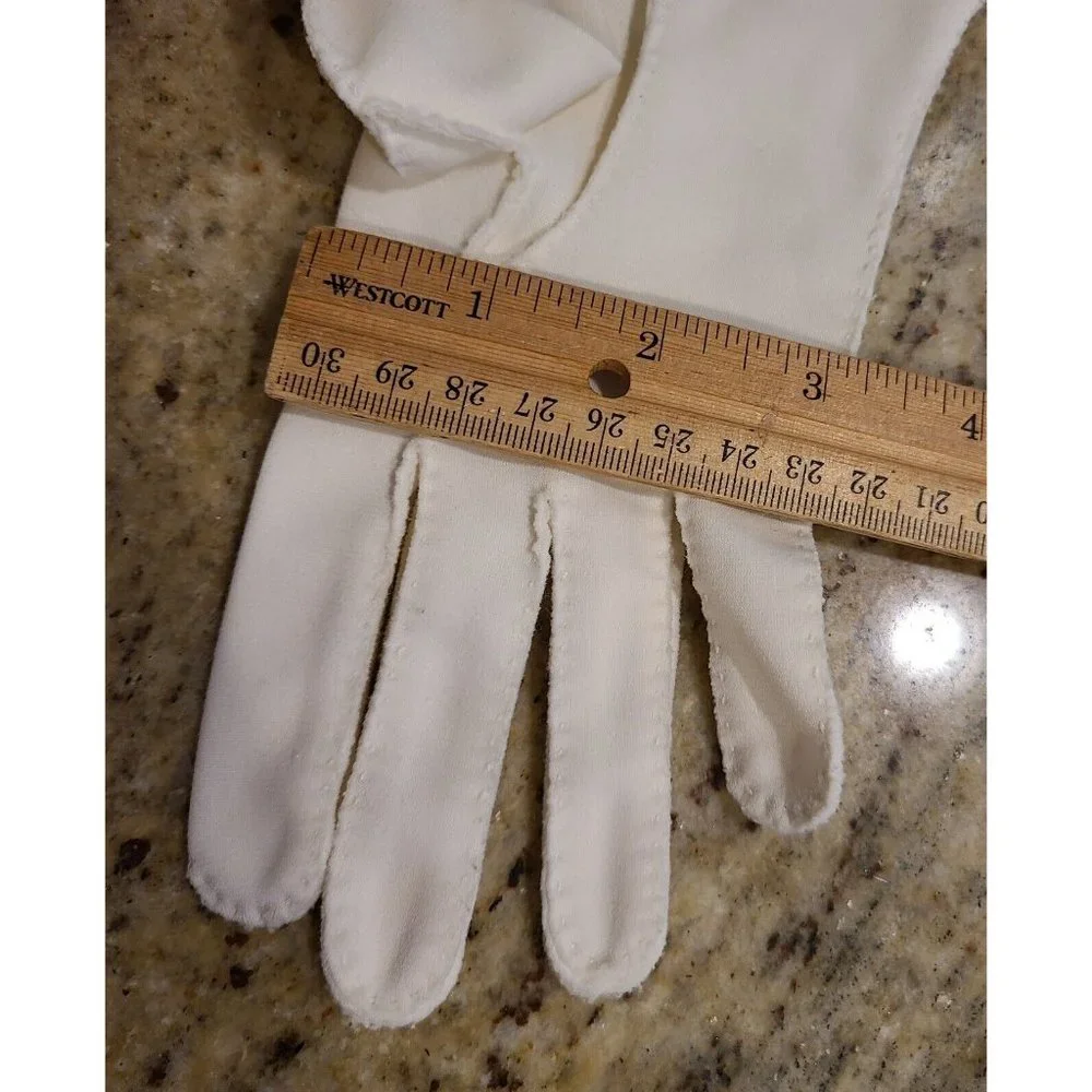 Vintage Size M Off White Stretch Nylon Formal 9